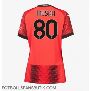 AC Milan Yunus Musah #80 Replika Hemmatröja Damer 2023-24 Kortärmad